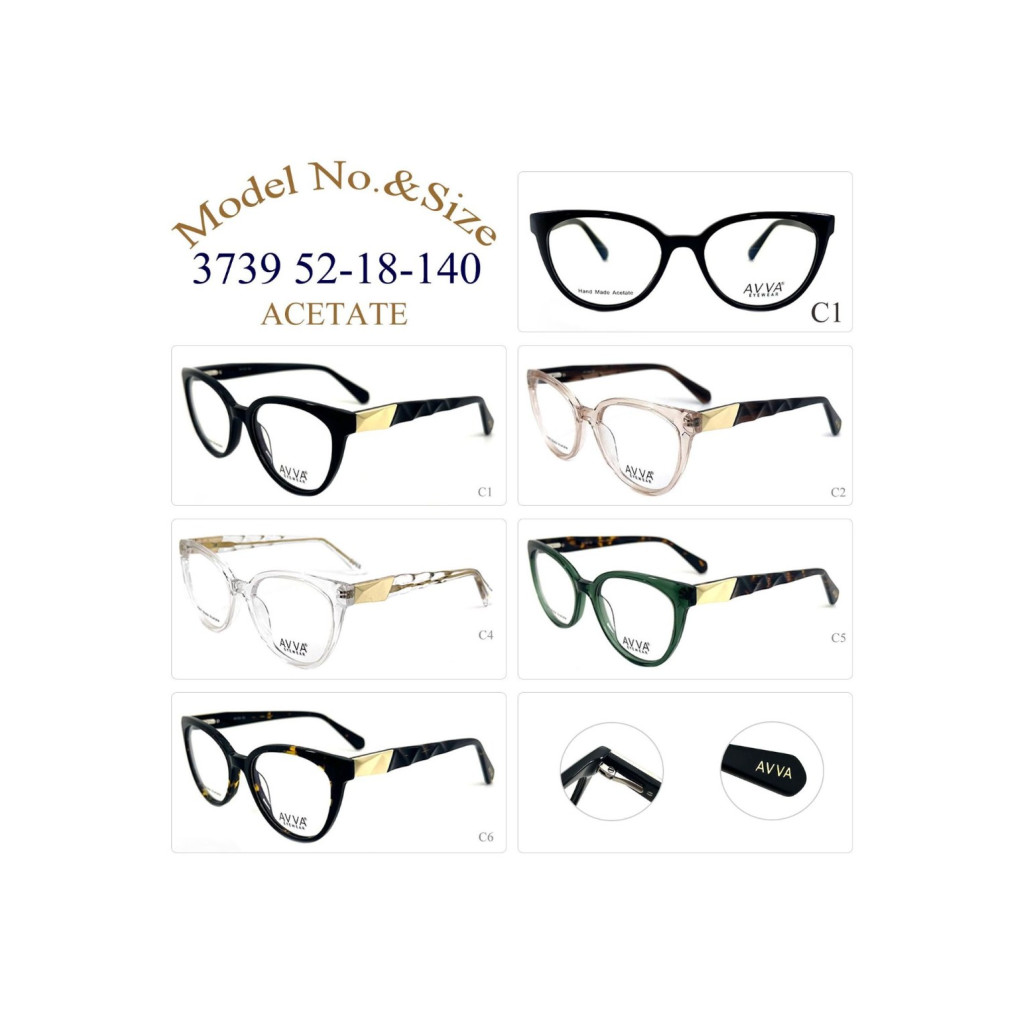 AVVA 3739 MODEL C.02 RENK ACETATET ÇERÇEVE 52-18/140