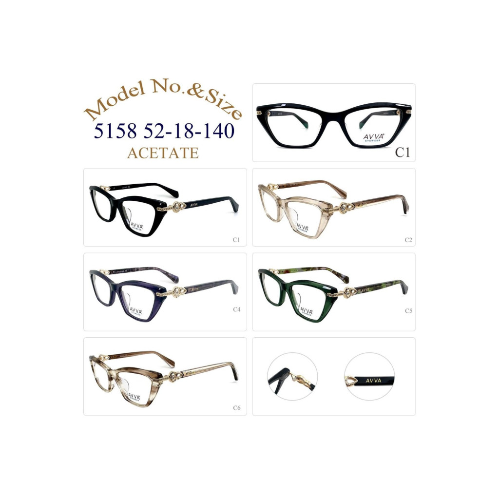 AVVA 5158 MODEL C.06 RENK ACETATET ÇERÇEVE 52-18/140