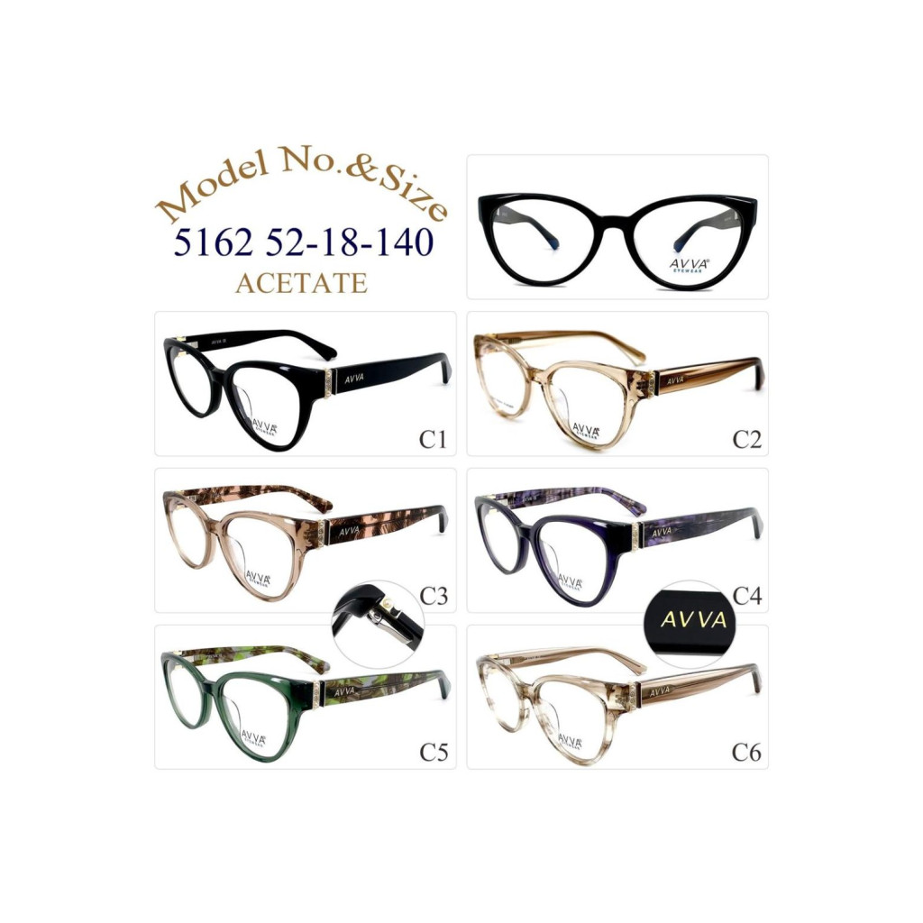 AVVA 5162 MODEL C.02 RENK ACETATET ÇERÇEVE 52-18/140