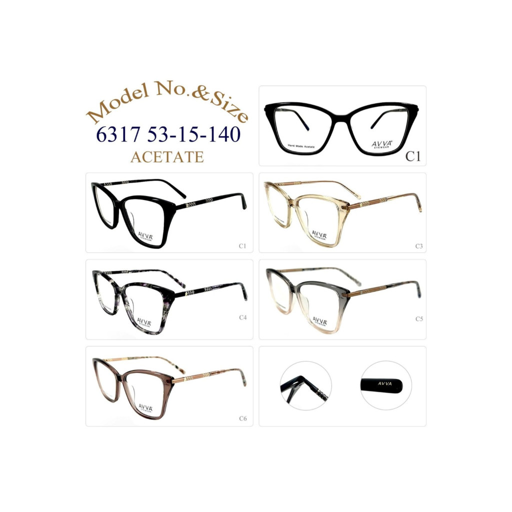 AVVA 6317 MODEL C.04 RENK ACETATET ÇERÇEVE 53-15/140