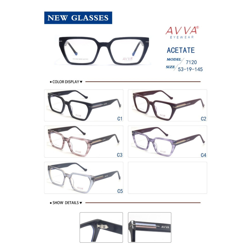 AVVA 7120 MODEL C.01 RENK ACETATET ÇERÇEVE 53-19/145
