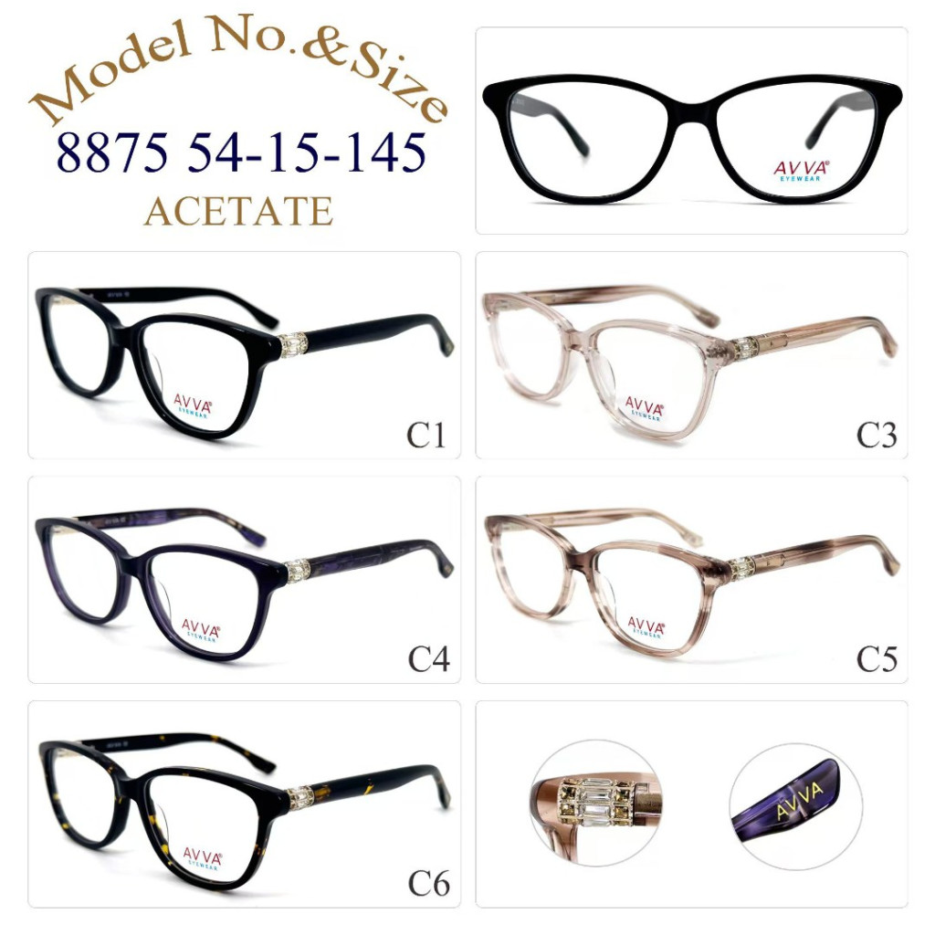 AVVA 8875 MODEL C.04 RENK ACETATET ÇERÇEVE 54-15/145