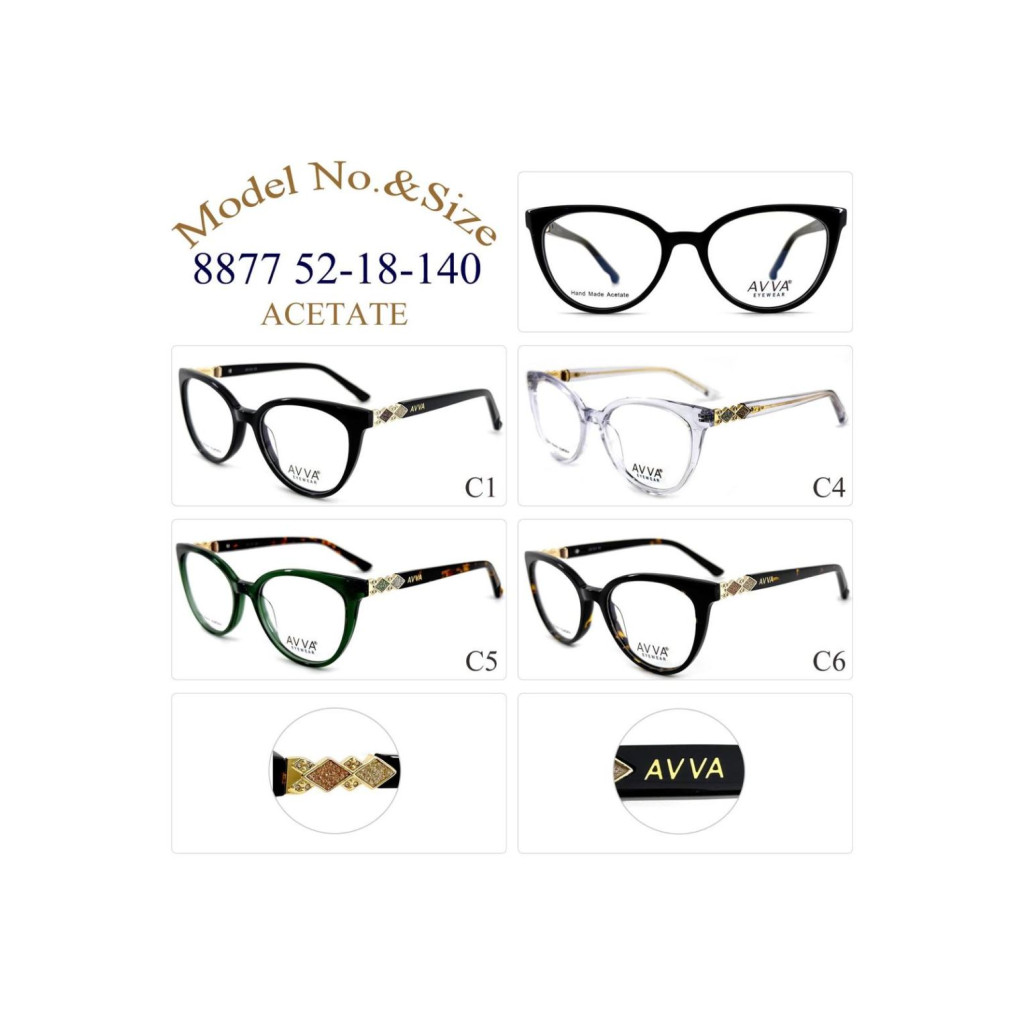 AVVA 8877 MODEL C.01 RENK ACETATET ÇERÇEVE 52-18/140