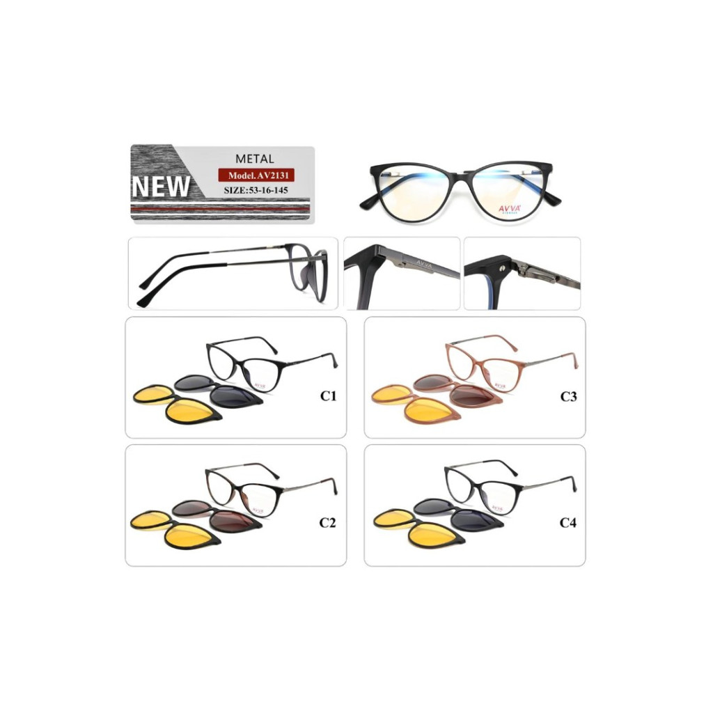 AVVA AV2131 MODEL C.02 RENK 53-16/145 ULTEM KLİPSLİ ÇERÇEVE