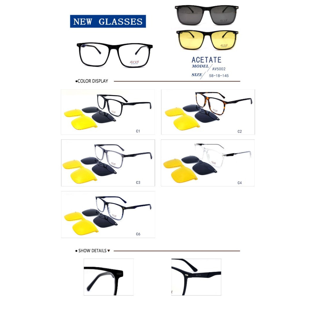 AVVA AV5002 MODEL C1 RENK 58-18/145 EKARTMAN ÇİFT KLİPSLİ ÇERÇEVE