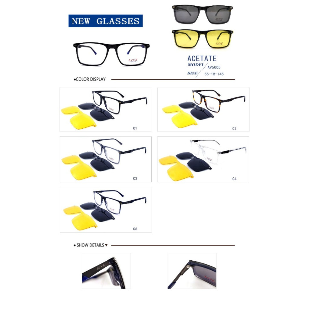 AVVA AV5005 MODEL C2 RENK 55-18/145 EKARTMAN ÇİFT KLİPSLİ ÇERÇEVE