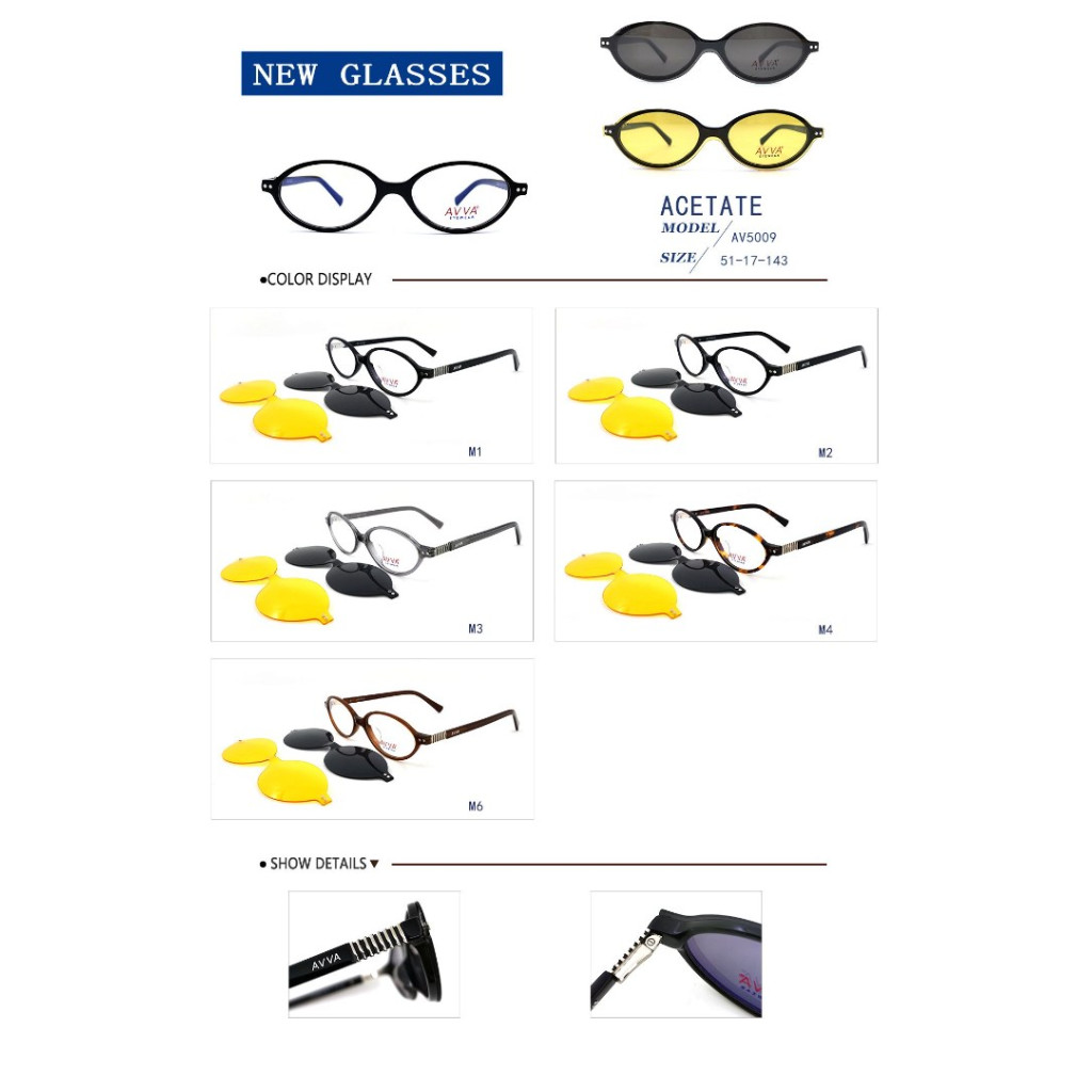 AVVA AV5009 MODEL M3 RENK 51-17/143 EKARTMAN ÇİFT KLİPSLİ ÇERÇEVE