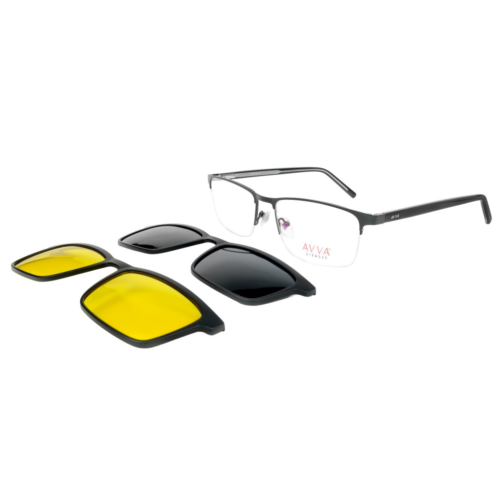 AVVA AV502 MODEL C.01 RENK LAZER NİLÖR ÇİFT KLİPSLİ ÇERÇEVE 54-18/140