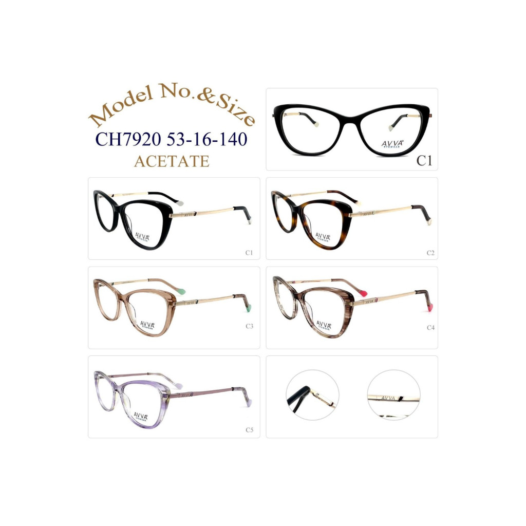 AVVA CH7920 MODEL C.05 RENK ACETATET ÇERÇEVE 53-16/140