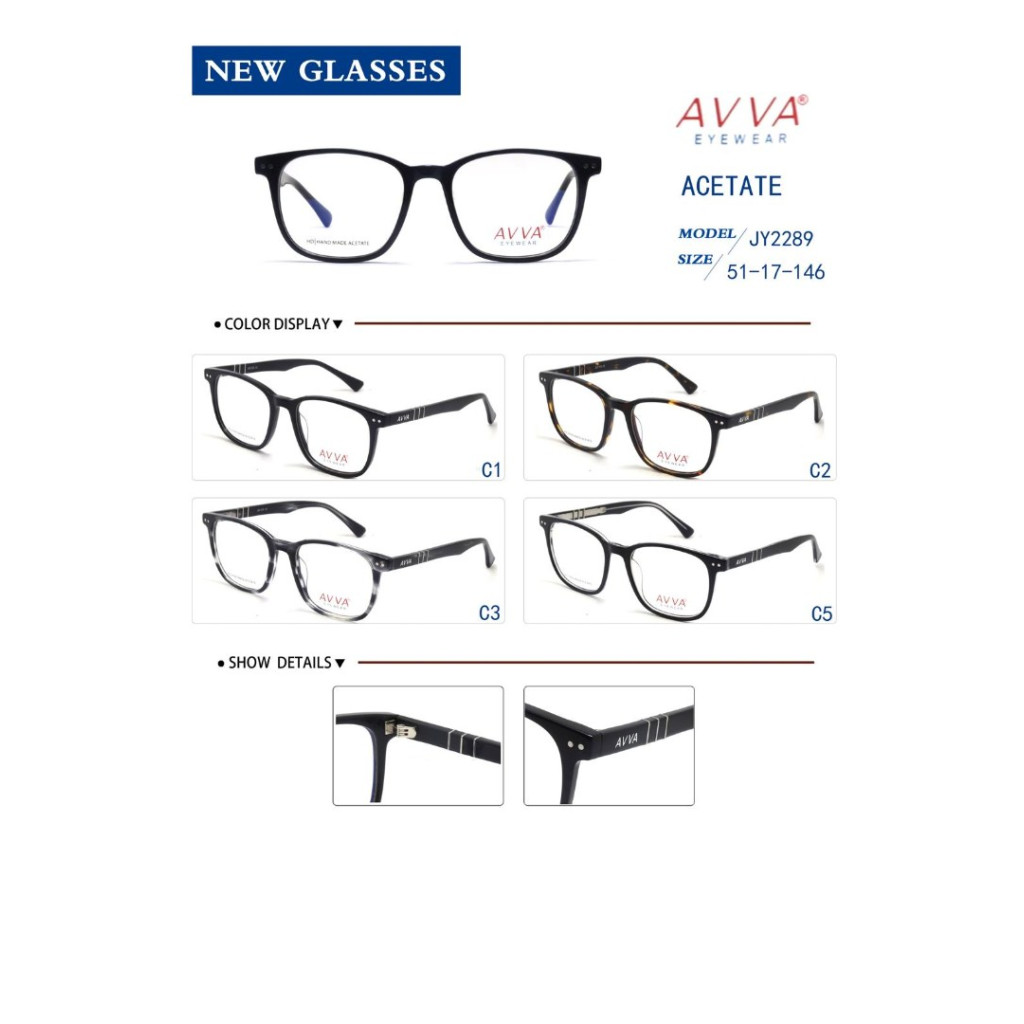 AVVA JY2289 MODEL C.01 RENK ACETATET ÇERÇEVE 51-17/146