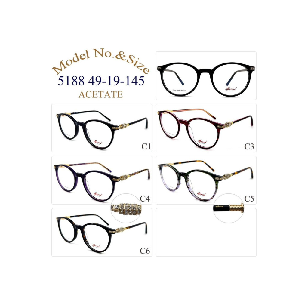 DFARNİ 5188 MODEL C.04 RENK 49-19/145 ACETATE ÇERÇEVE