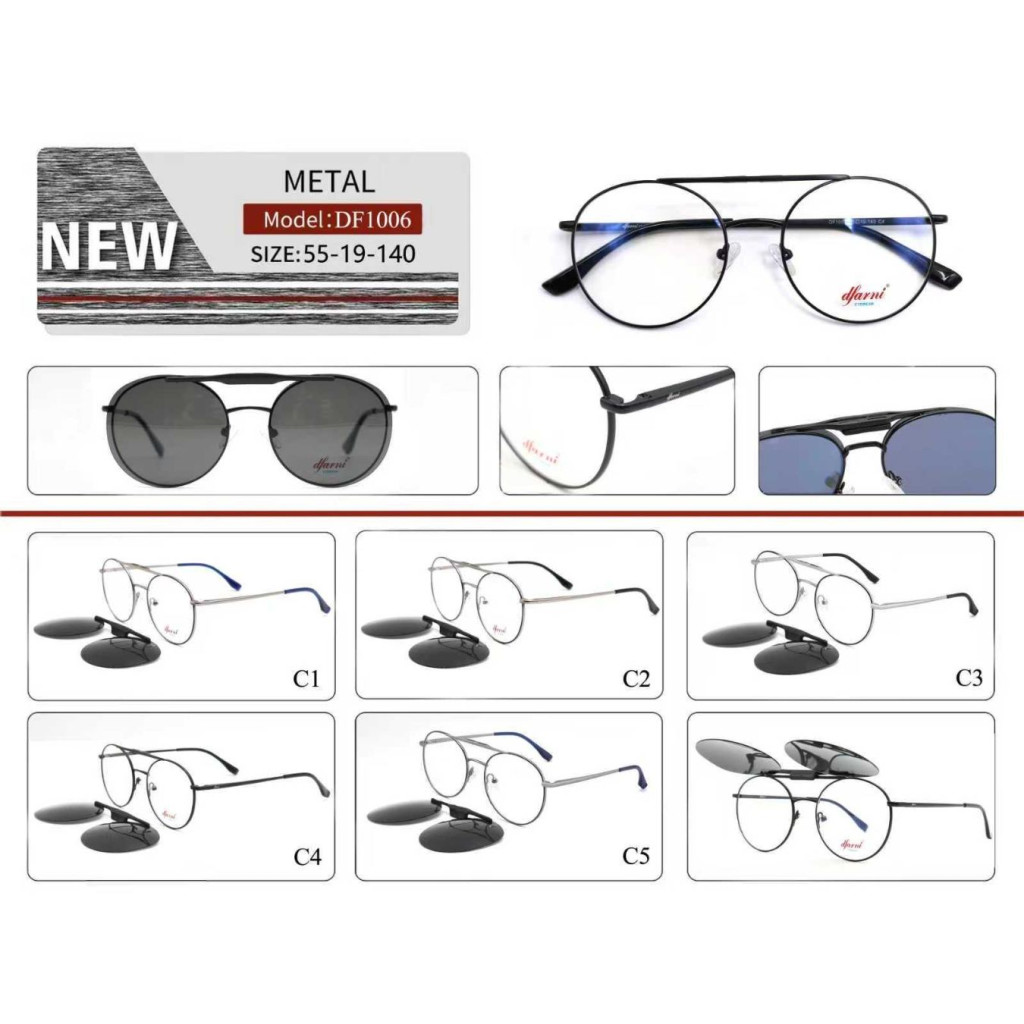 DFARNİ DF1006 MODEL C.02 RENK 52-19/140 METAL KLİPSLİ ÇERÇEVE