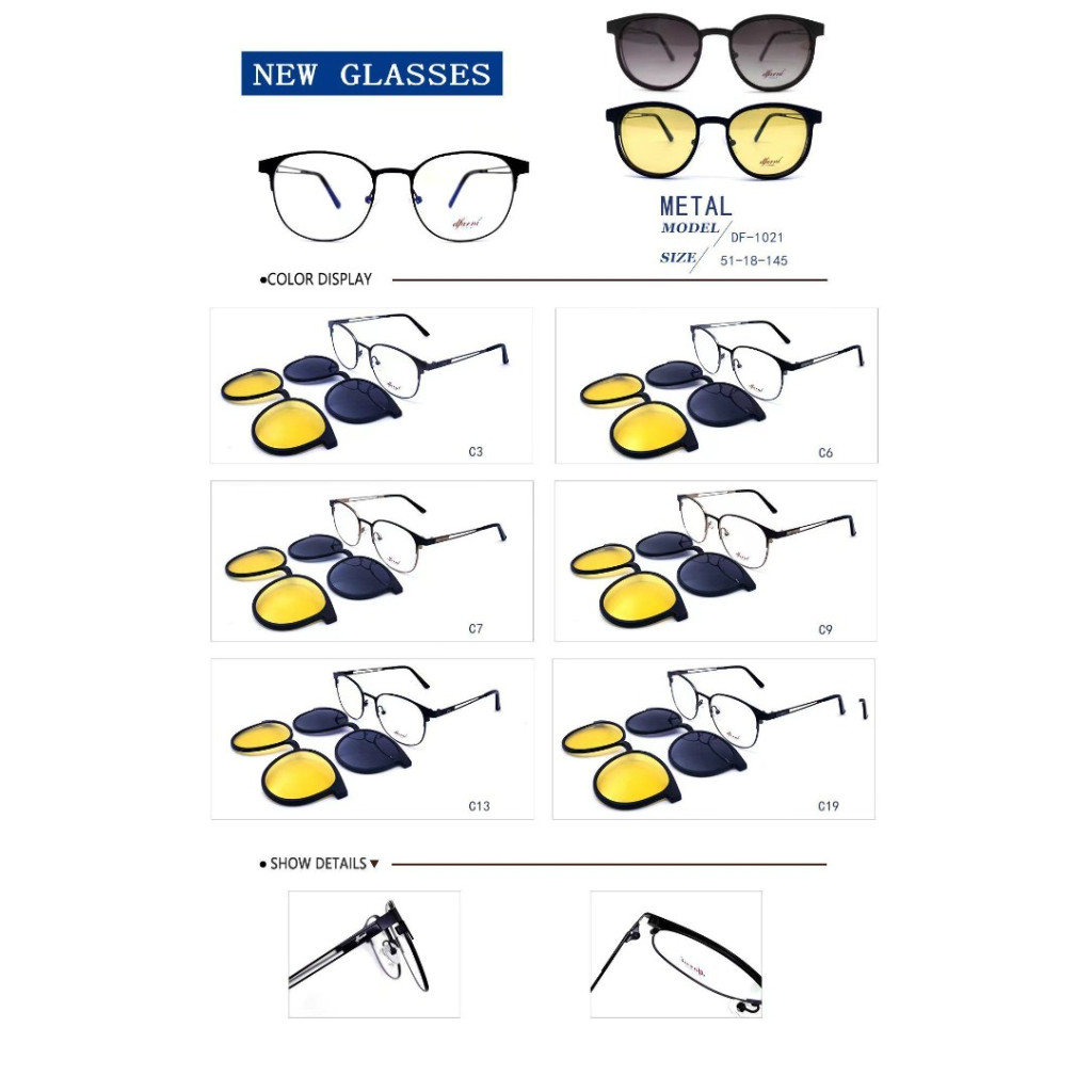 DFARNİ DF1021 MODEL C.19 RENK 51-18/145 KLİPSLİ ÇERÇEVE