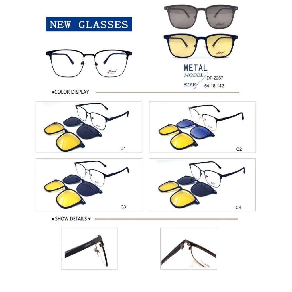 DFARNİ DF2267 MODEL C.02 RENK 54-18/142 KLİPSLİ ÇERÇEVE