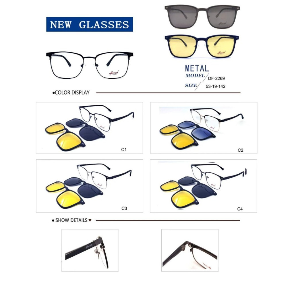 DFARNİ DF2269 MODEL C.01 RENK 53-19/142 KLİPSLİ ÇERÇEVE