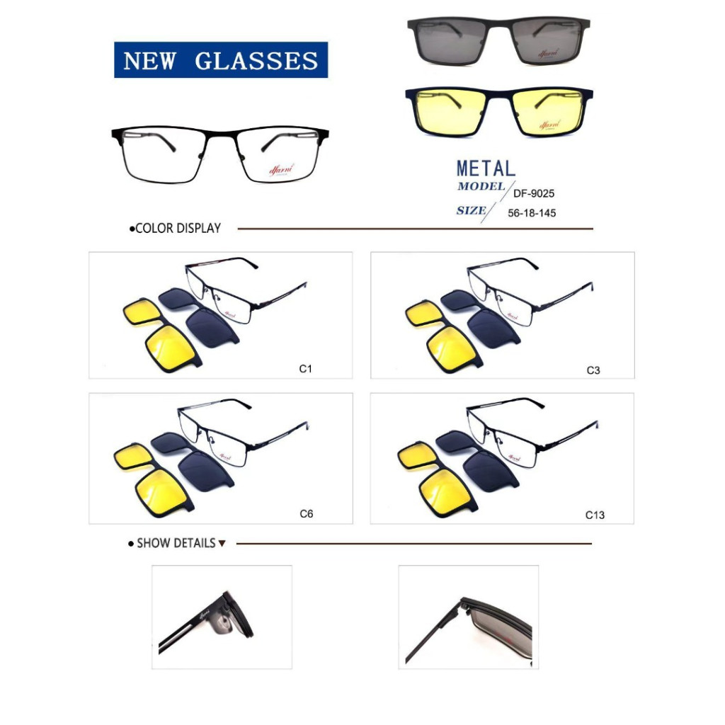 DFARNİ DF9025 MODEL C.13 RENK 56-18/145 KLİPSLİ ÇERÇEVE