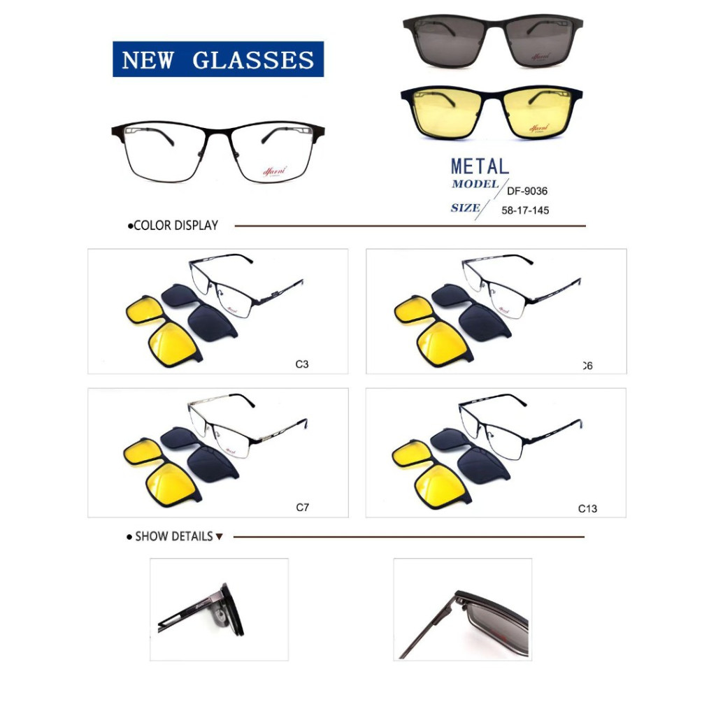 DFARNİ DF9036 MODEL C.03 RENK 58-17/145 KLİPSLİ ÇERÇEVE