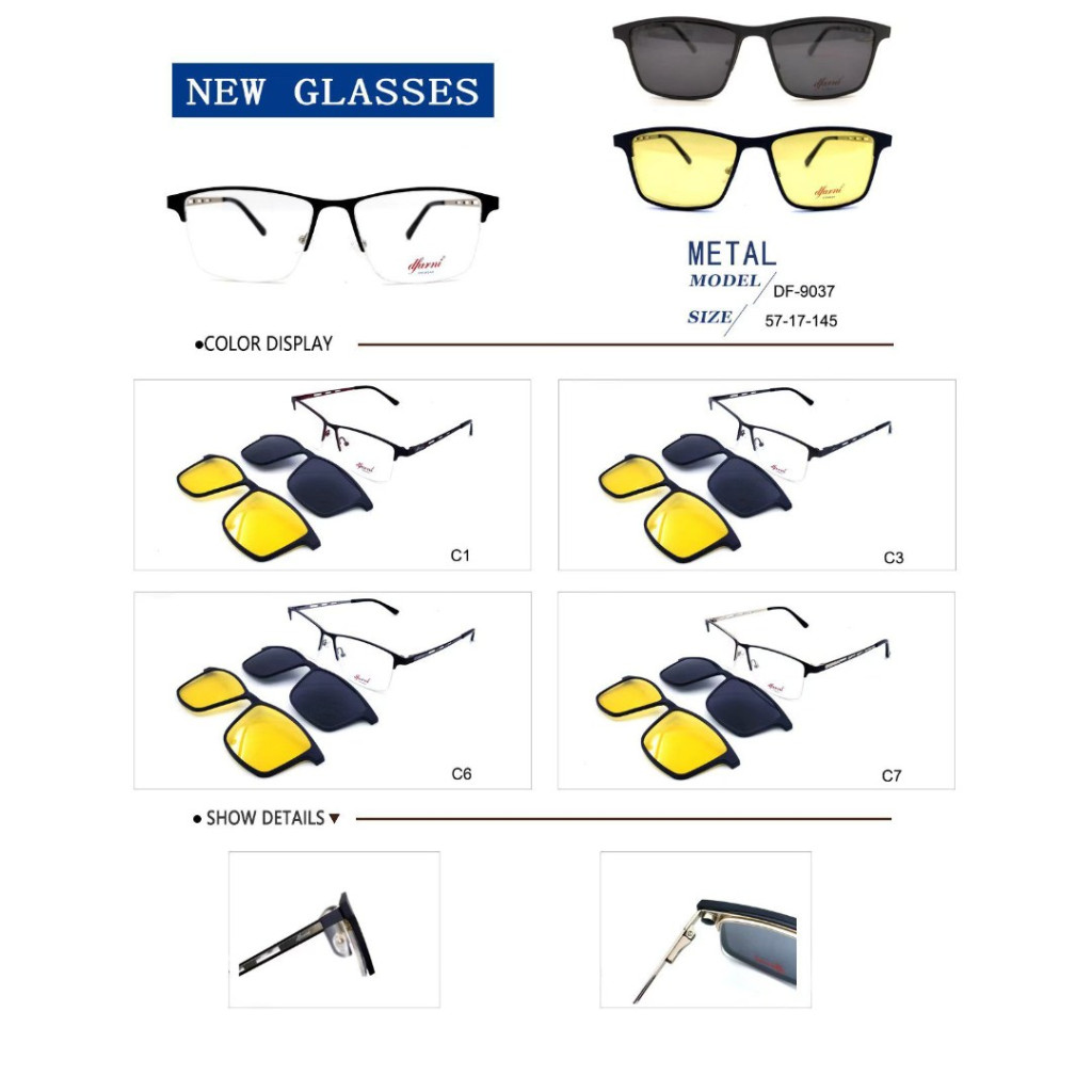 DFARNİ DF9037 MODEL C.01 RENK 57-17/145 KLİPSLİ ÇERÇEVE