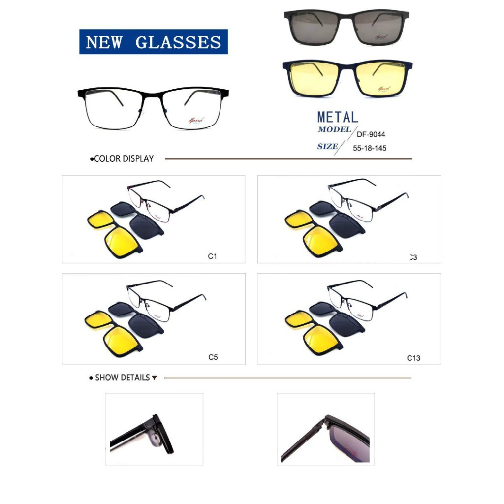 DFARNİ DF9044 MODEL C.03 RENK 55-18/145 KLİPSLİ ÇERÇEVE