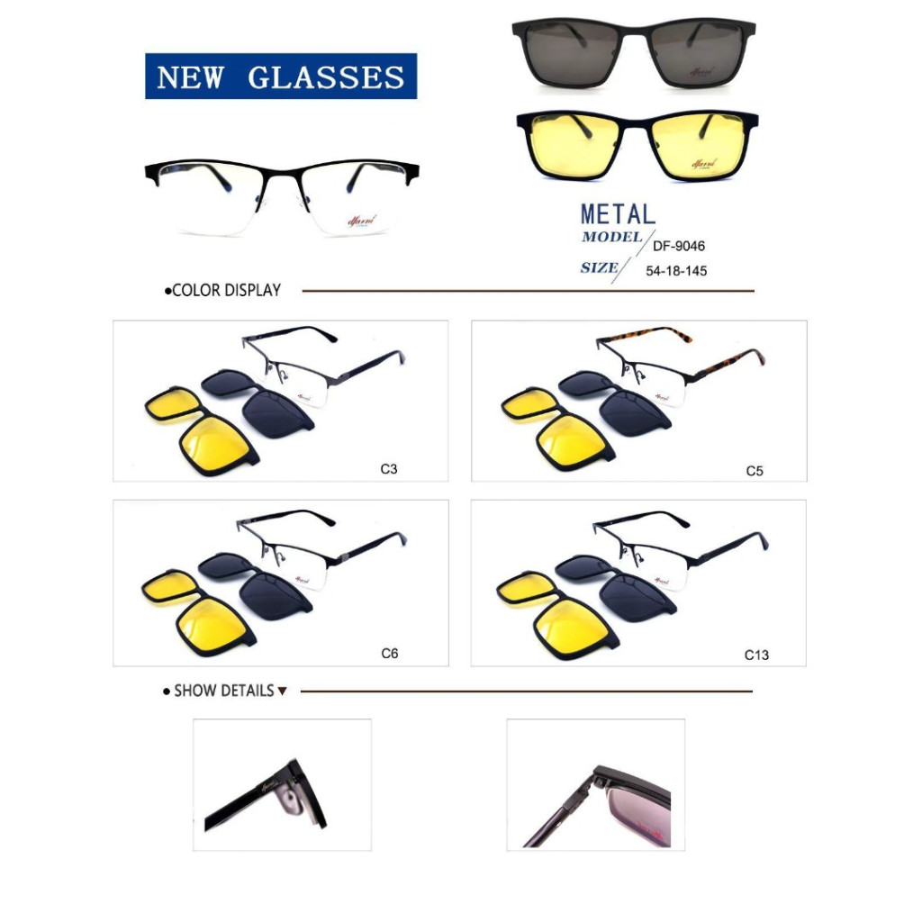 DFARNİ DF9046 MODEL C.06 RENK 54-18/145 KLİPSLİ ÇERÇEVE