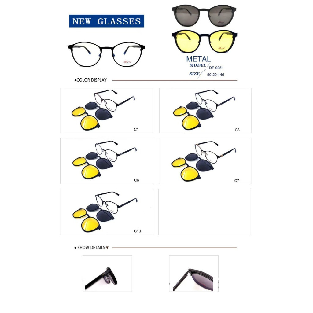 DFARNİ DF9051 MODEL C.07 RENK 50-20/145 KLİPSLİ ÇERÇEVE