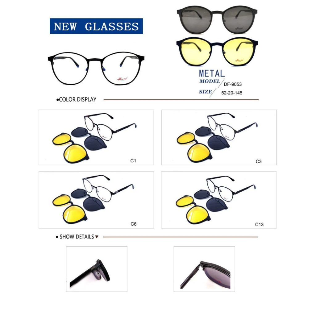 DFARNİ DF9053 MODEL C.01 RENK 52-20/145 KLİPSLİ ÇERÇEVE