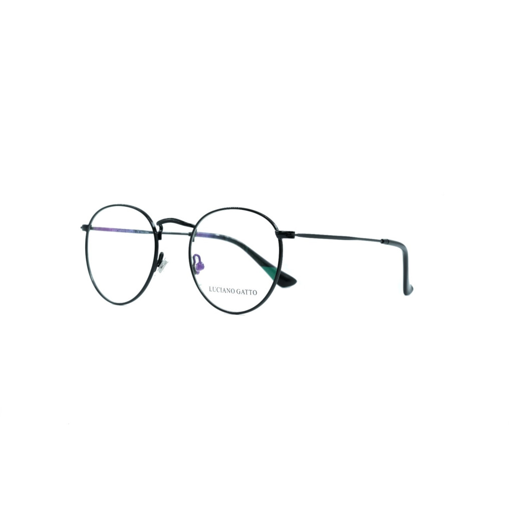LUCIANO GATTO LG01 MODEL  C.01 SİYAH RENK  YUVARLAK ÇERÇEVE 48-21/140