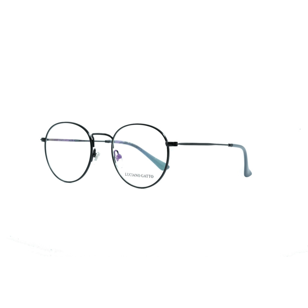 LUCIANO GATTO LG05 MODEL  C.02 SİYAH RENK GRİ SAP YUVARLAK ÇERÇEVE 50-20/145